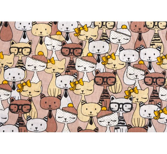 Baumwoll-Stoff "Funny Cats"