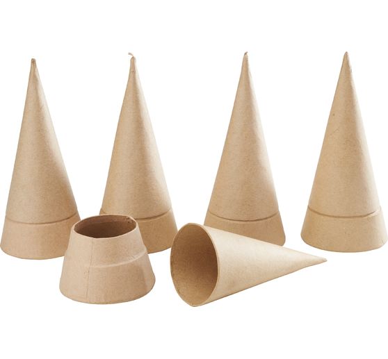 Cardboard Papier Mache Cones Craft Modelling -10x 8cm