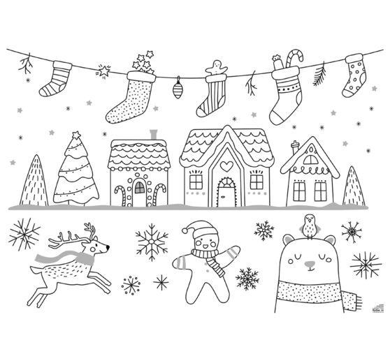 Fensterbilder Vorlagen "Cosy Winter"