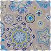Motif fabric linen look "Aquarius"