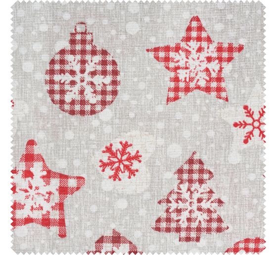 Motif fabric linen look "Country Christmas"