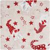 Motif fabric linen look "Secret Santa and stars"