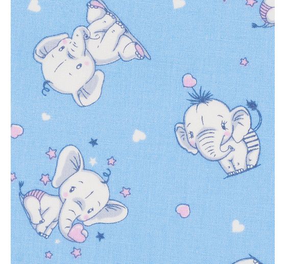 Cotton fabric "Little elephants"