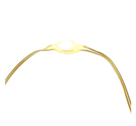 Micro LED light chain, with timer, gold colored wire, 10 LEDs