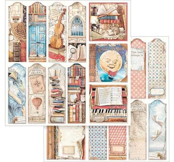 Scrapbook-Block "Vintage Library"