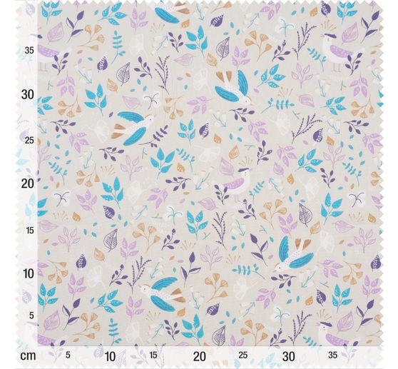 Baumwoll-Stoff "Birds & Flowers"