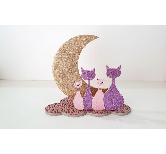 Steckmotiv "Katzen im Mond"