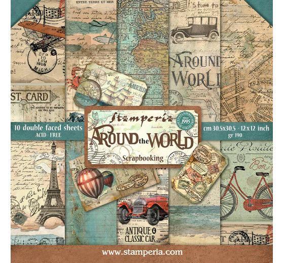 Scrapbook-Block "Around the World"