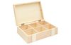 Wooden box / storage box with 6 compartments