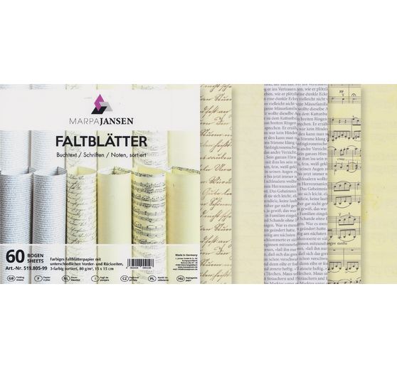 Folding paper "Text and notes"