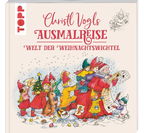 Buch "Christl Vogls Ausmalreise - Welt der Weihnachtswichtel"