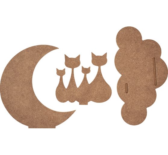 Steckmotiv "Katzen im Mond"