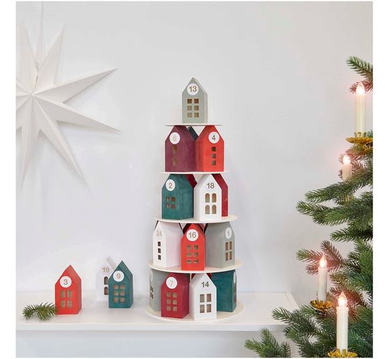 Adventskalender "Häuser-Pyramide", 29-teilig | VBS Hobby Bastelshop