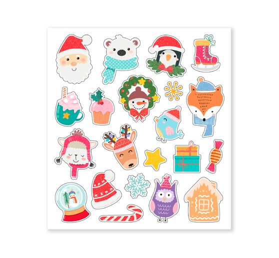 Glitzersticker-Set "Weihnachten"