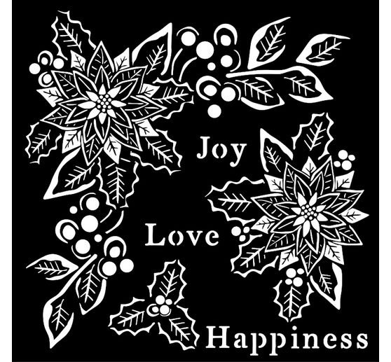 Schablone "Joy, Love, Happiness"