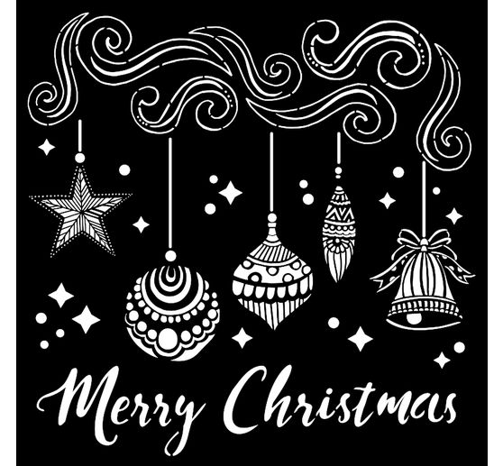 Stencil "Merry Christmas Bells"