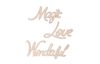 Holz-Schriftzüge "Magic-Love-Wonderful", 3er Set