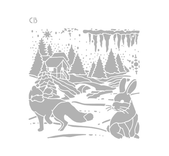 Schablone "Nordic landscape"