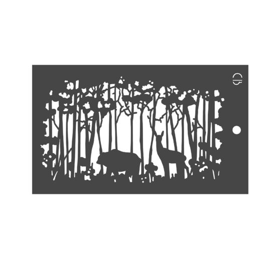 Stencil "Deer forest"
