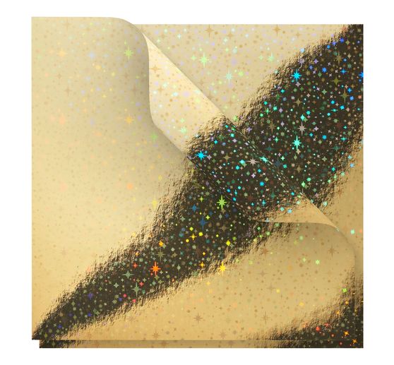 Faltpapier "Holografie Gold"