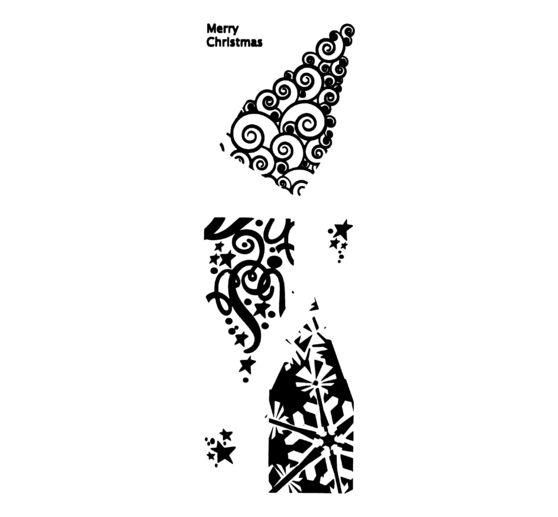 Silikonstempel für Faltstern Mittel "Christmas"