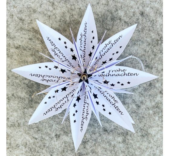 Silikonstempel für Faltstern Mittel "Frohe Weihnachten"