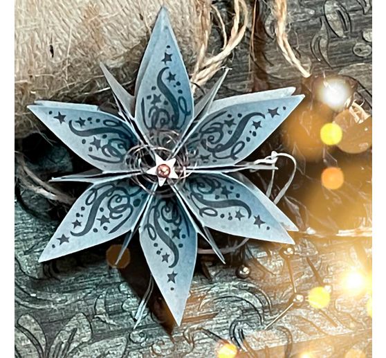 Silikonstempel für Faltstern Klein "Christmas"
