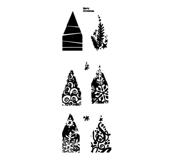 Silikonstempel für Faltstern Klein "Christmas"