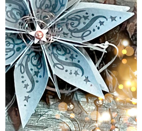Silikonstempel für Faltstern Groß "Christmas"
