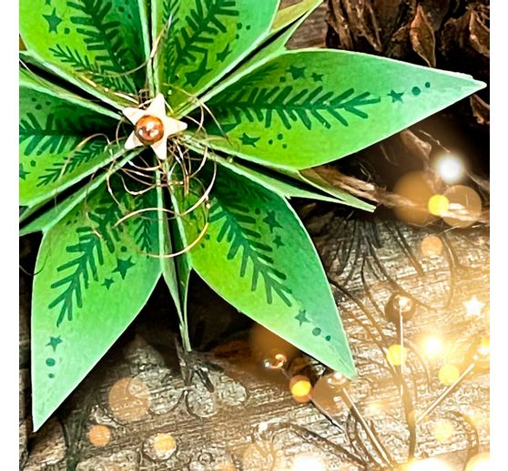 Silikonstempel für Faltstern Groß "Christmas"