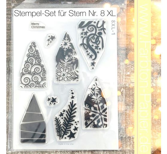 Silikonstempel für Faltstern Groß "Christmas"