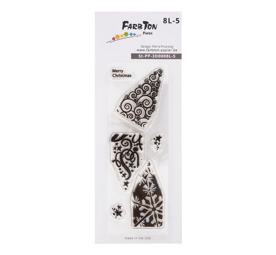 Silikonstempel für Faltstern Mittel "Christmas"