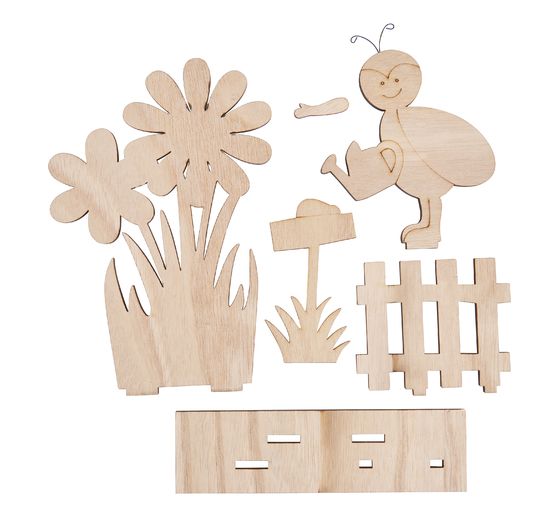 VBS Holz-Steckmotiv "Frühlingsbote am Gartenzaun"