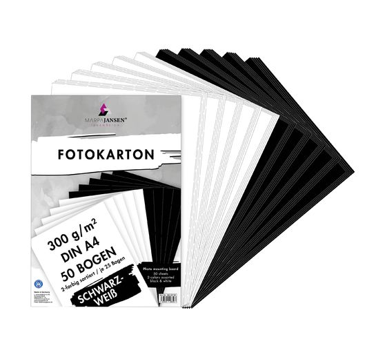 Fotokarton-Sortierung "Schwarz-Weiß"