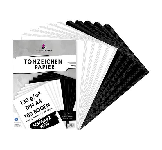 Tonpapier-Sortierung "Schwarz-Weiß"