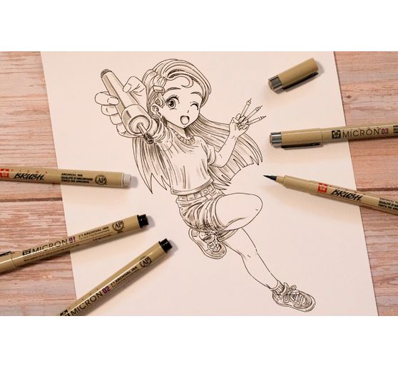 Sakura Pigma Micron "Manga Sammlung", 6er-Set