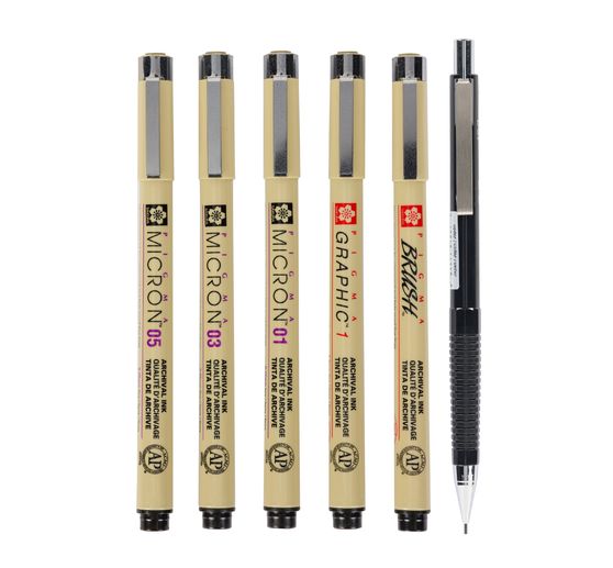 Sakura Pigma Micron "Manga Sammlung", 6er-Set