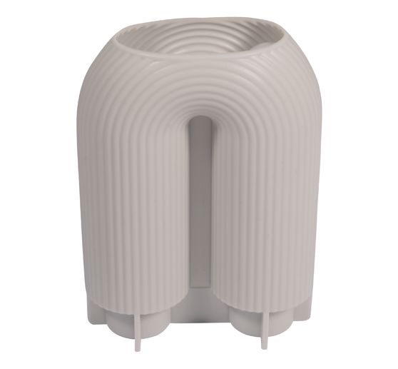 Silikon Gießform "U-Form Vase geriffelt"