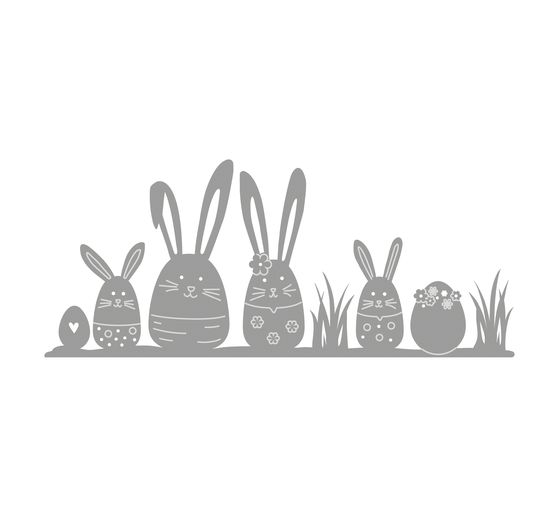 Punching template "Rabbit family"