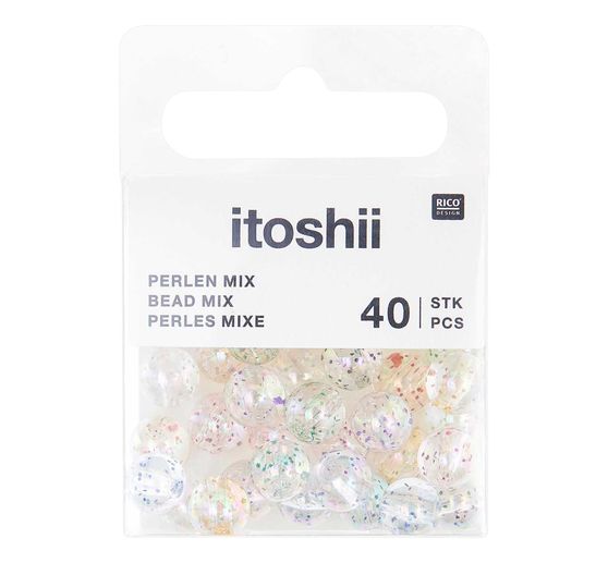 itoshii Perlen-Set "Glitzer Holographisch"