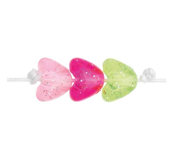 itoshii Perlen-Set "Glitzerherzen"
