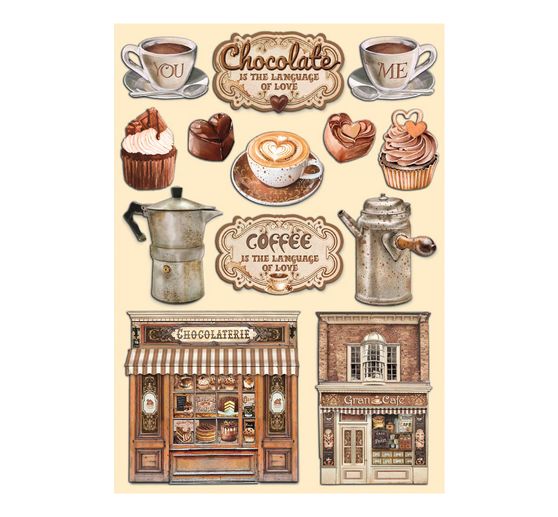 Lasercut motifs "Coffee and Chocolate"