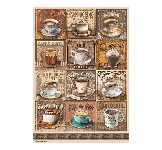 Motiv-Strohseiden Sortiment "Coffee and Chocolate"