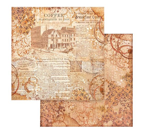 Scrapbook-Block "Coffee and Chocolate - Backgrounds"