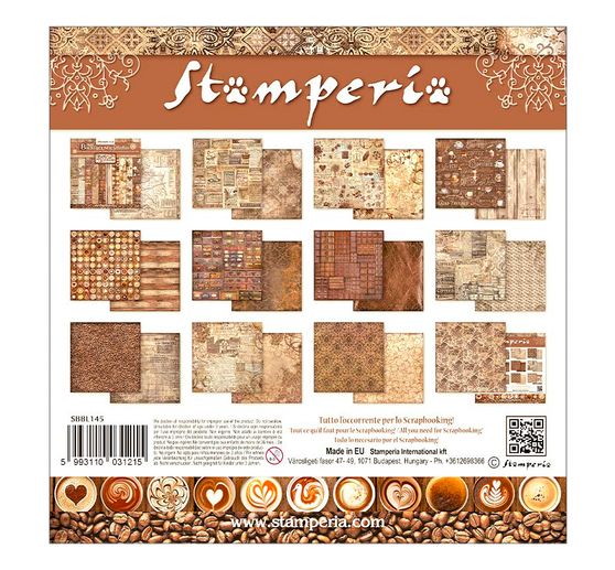 Scrapbook-Block "Coffee and Chocolate - Backgrounds"