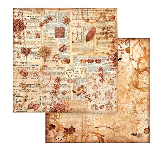 Scrapbook-Block "Coffee and Chocolate - Backgrounds"