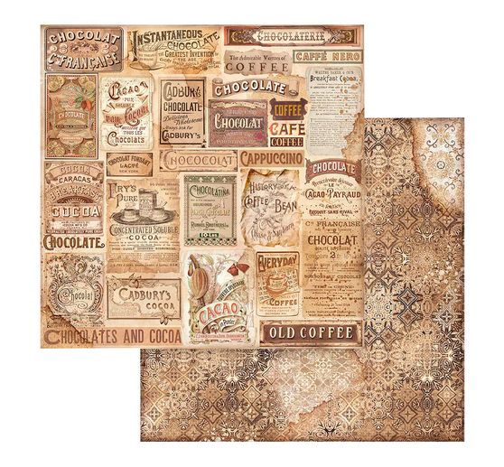 Scrapbook-Block "Coffee and Chocolate - Backgrounds"
