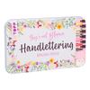 Handlettering Designdose Brush Pens Sag's mit Blumen