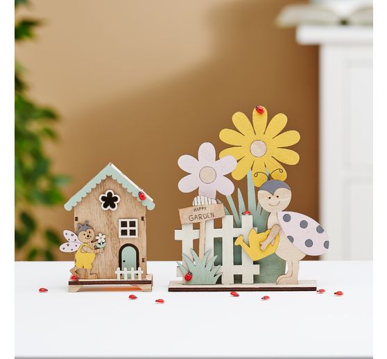 VBS Holz-Steckmotiv "Frühlingsbote am Gartenzaun"