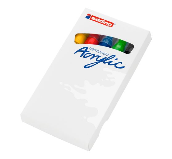 edding 5100 Acrylic "Acrylmarker - Basic", Mittel, 5er-Set